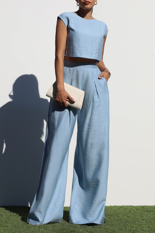 Loose Woven Pants Set