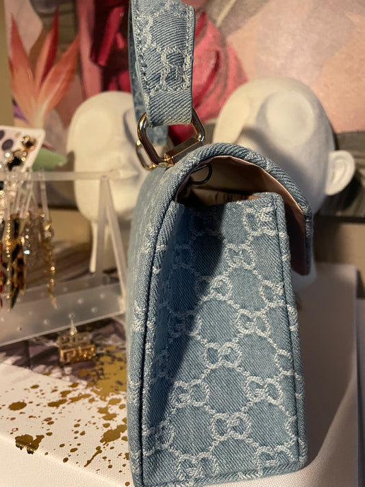 G’ Denim Handbag