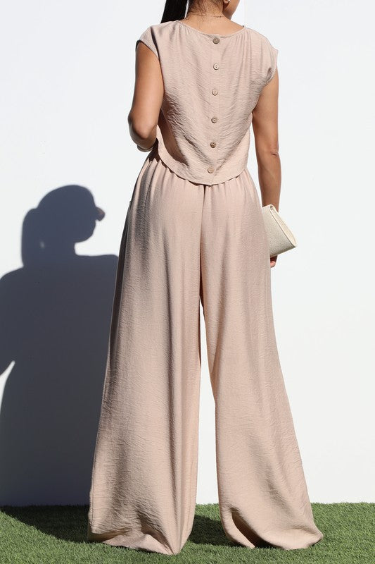 Loose Woven Pants Set