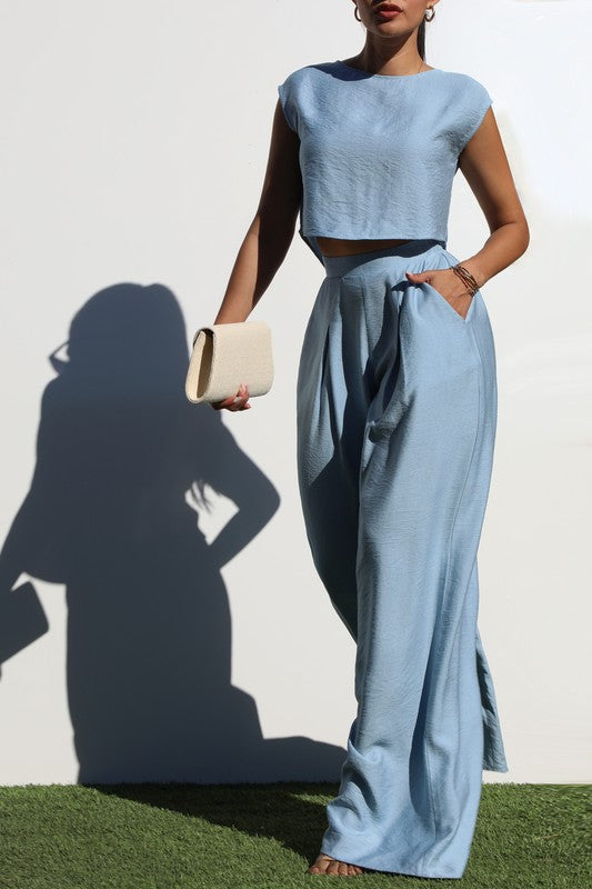 Loose Woven Pants Set